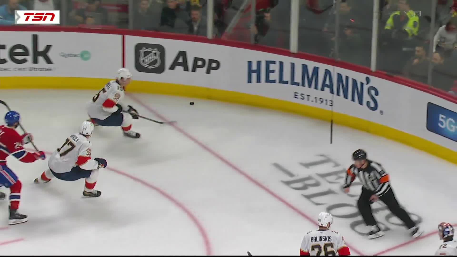 Phillip Danault gets called for a high-sticking after the Panthers high-sticked their OWN player