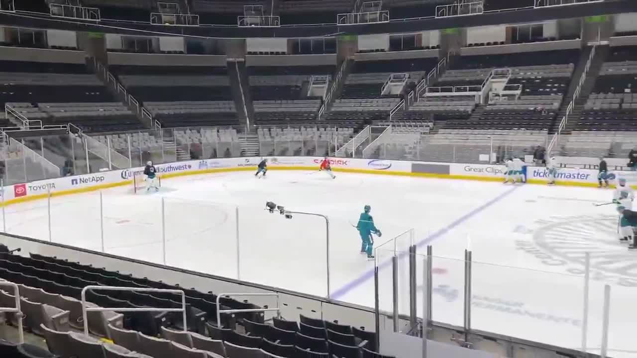 Will Smith, in orange, back at practice!
