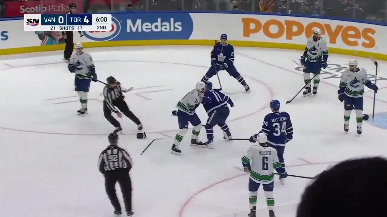 5'10- Domi drops the gloves with 6'5- Ma...