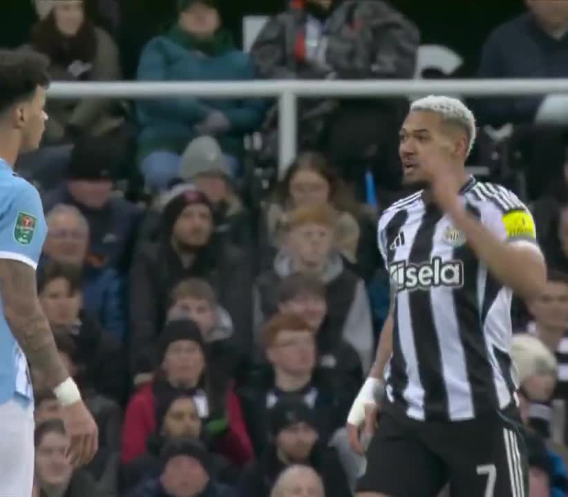 Joelinton put his hand on O'Reilly's hea...