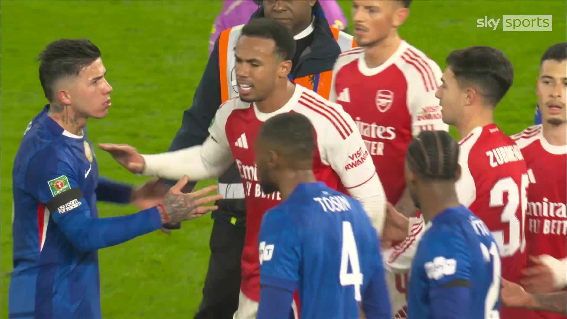 Liam Rosenior in the thick of it as Enzo...