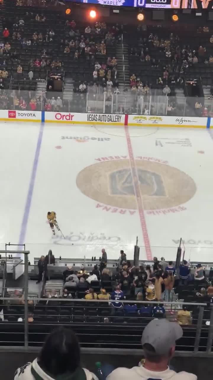 Marner tossed a puck Matthews way before...