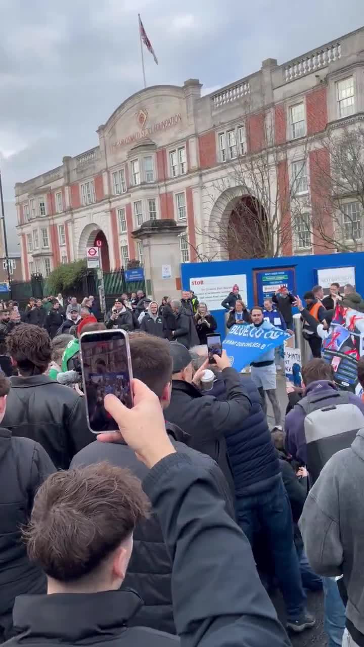 Chants of we want our Chelsea back and...