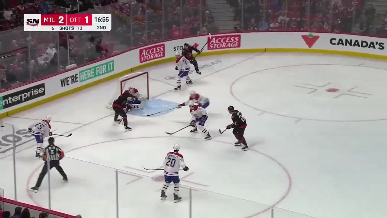 STUTZLE THRU THE LEGS GOAL OH MY THAT WA...