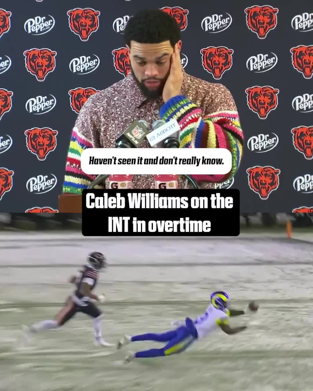 Caleb Williams expanded on his intercept...