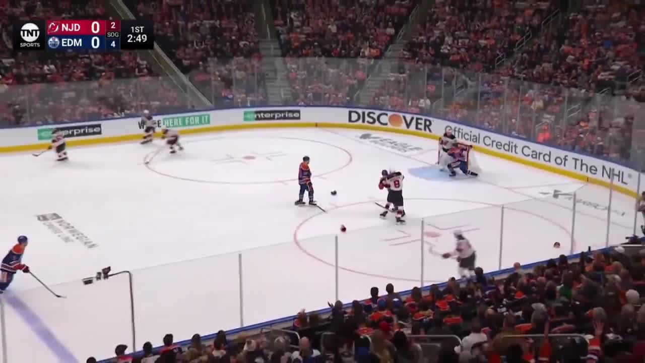 McDavid got hit by Kovacevic and Podkolz...