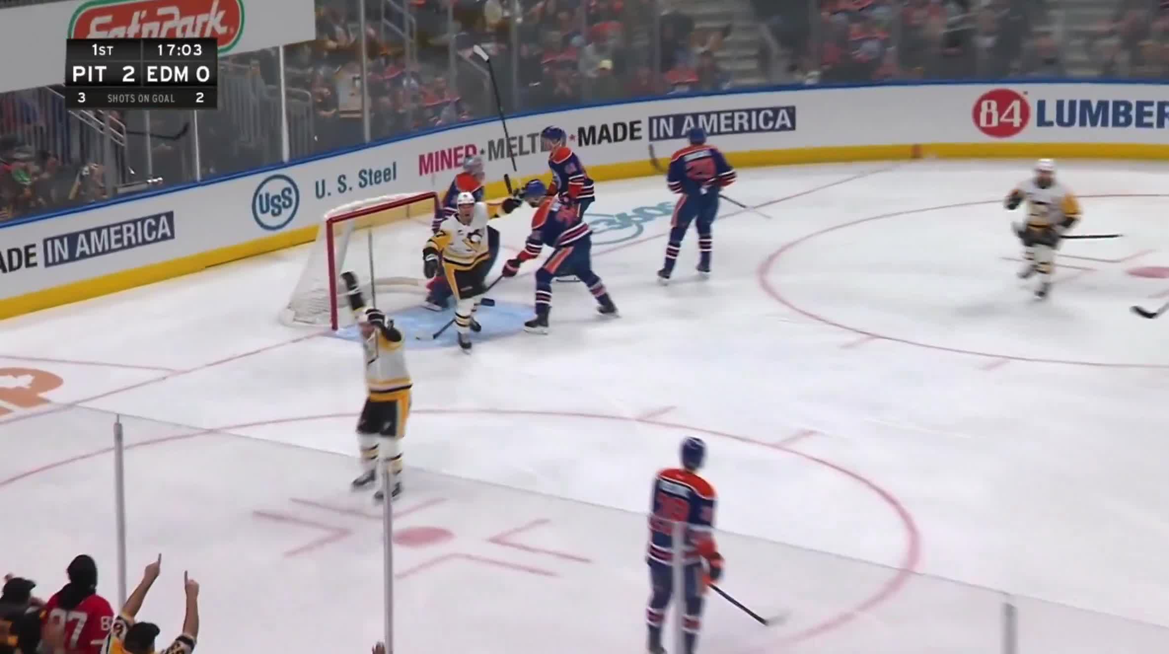 THE PENGUINS HAVE 3 GOALS ON 4 SHOTS 3 M...