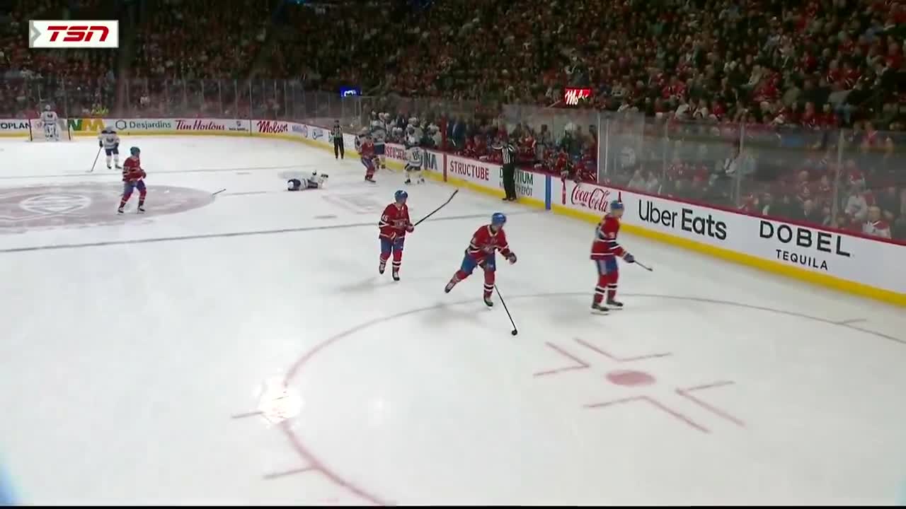 Bolduc accidentally hit Benson with a fl...