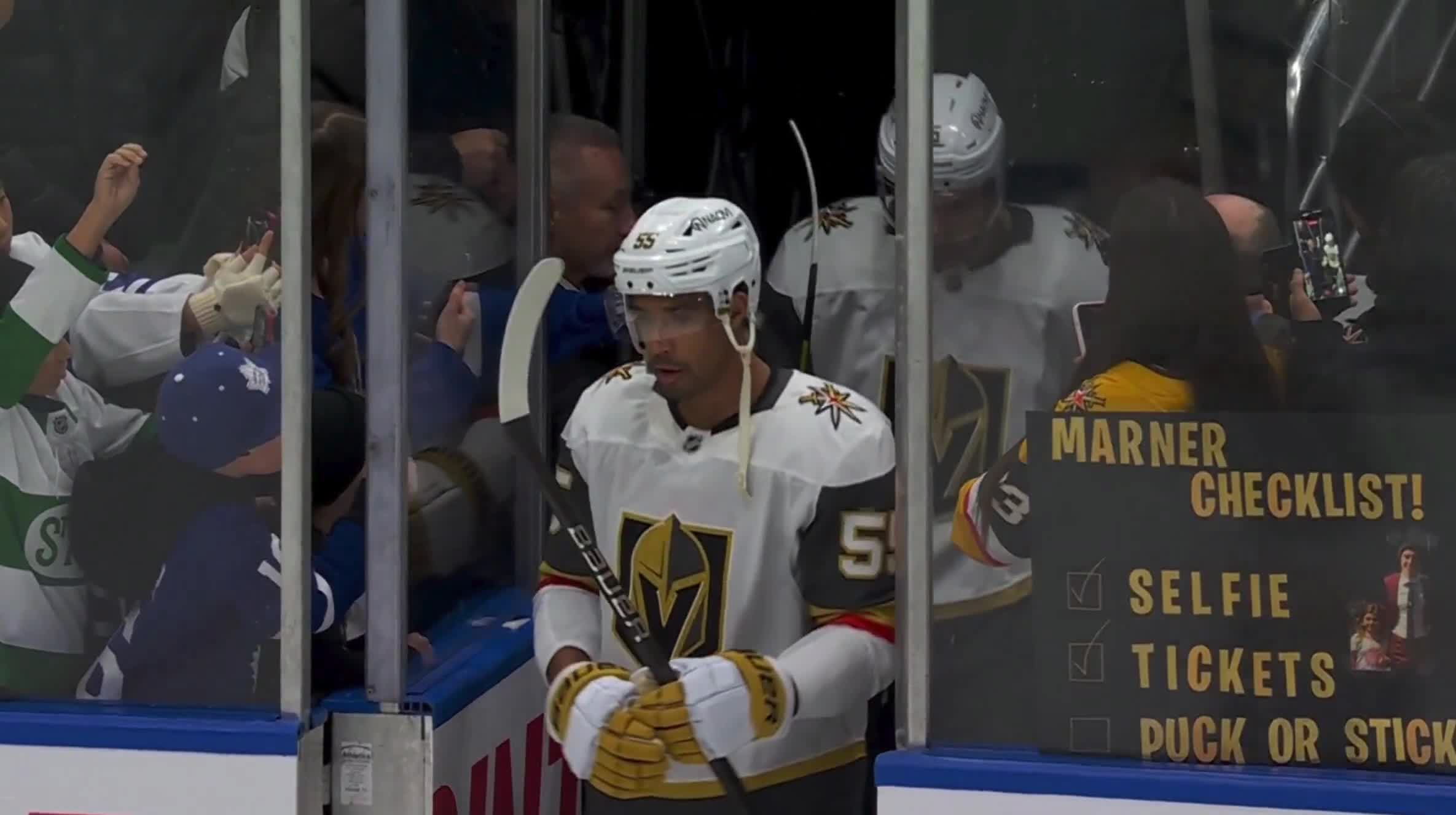 Prior to warmups tonight, Keegan Kolesar...