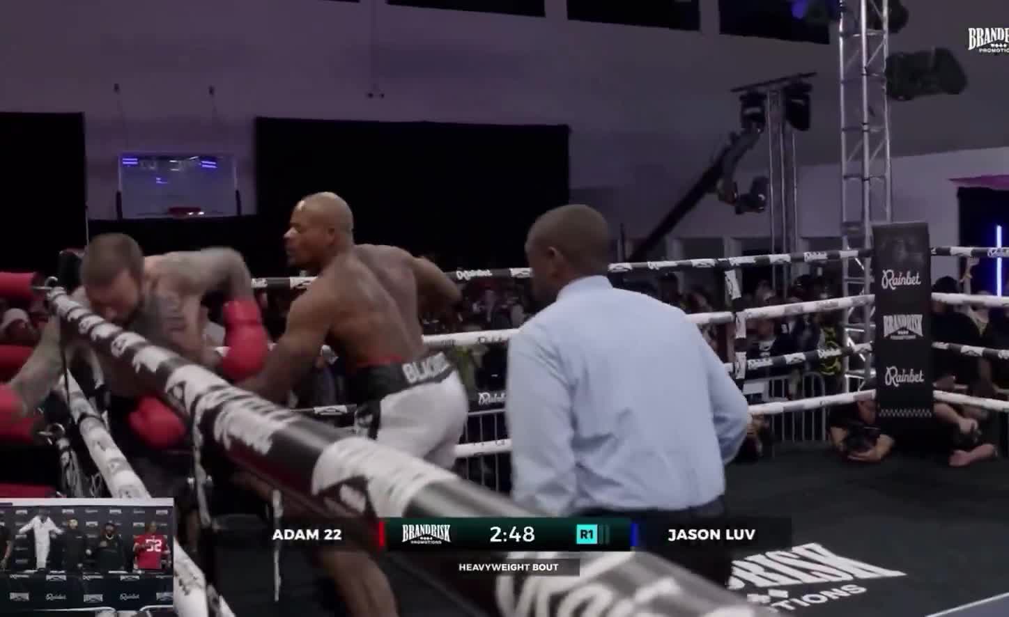 JASON LUV WITH THE 1ST ROUND TKO VICTOR...
