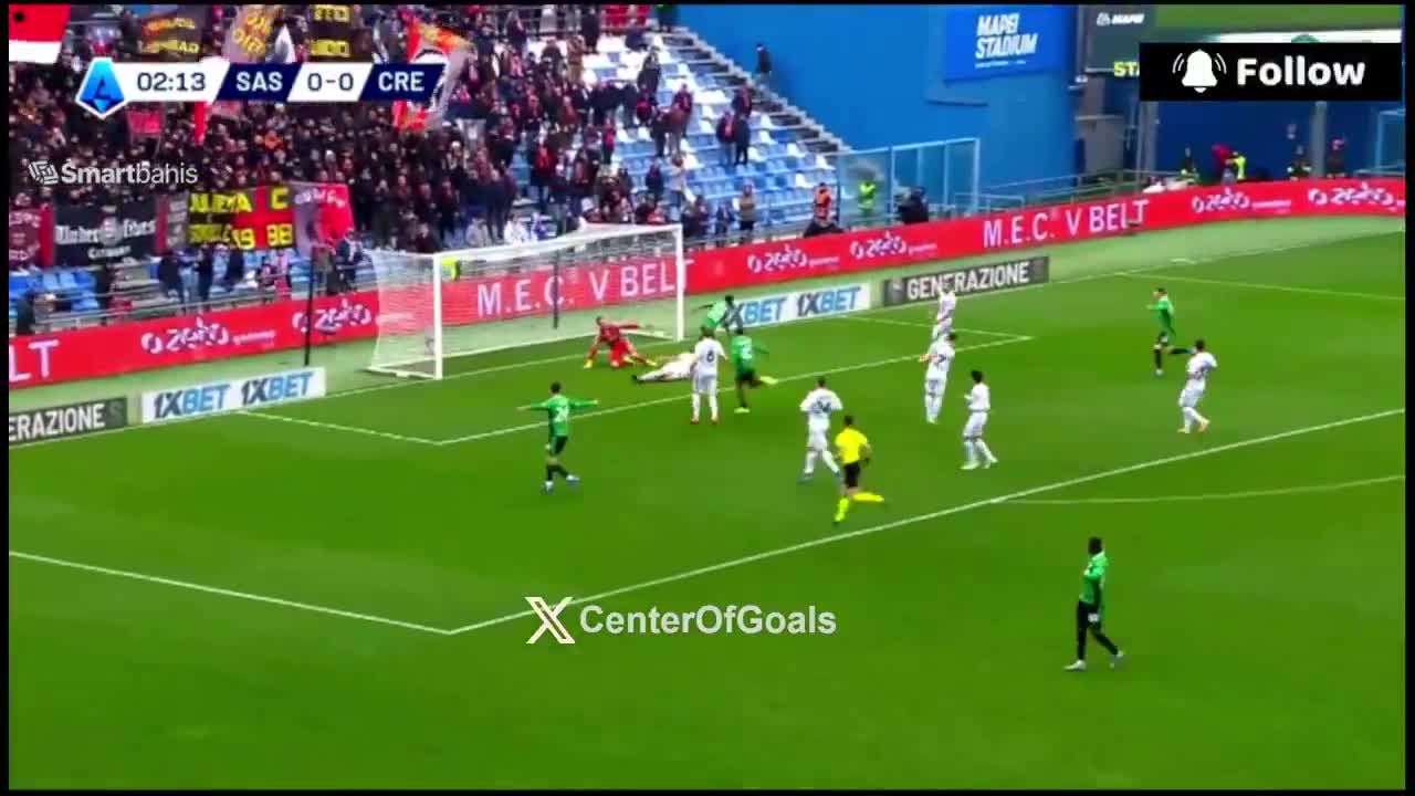 Alieu Fadera slots the ball inside the b...