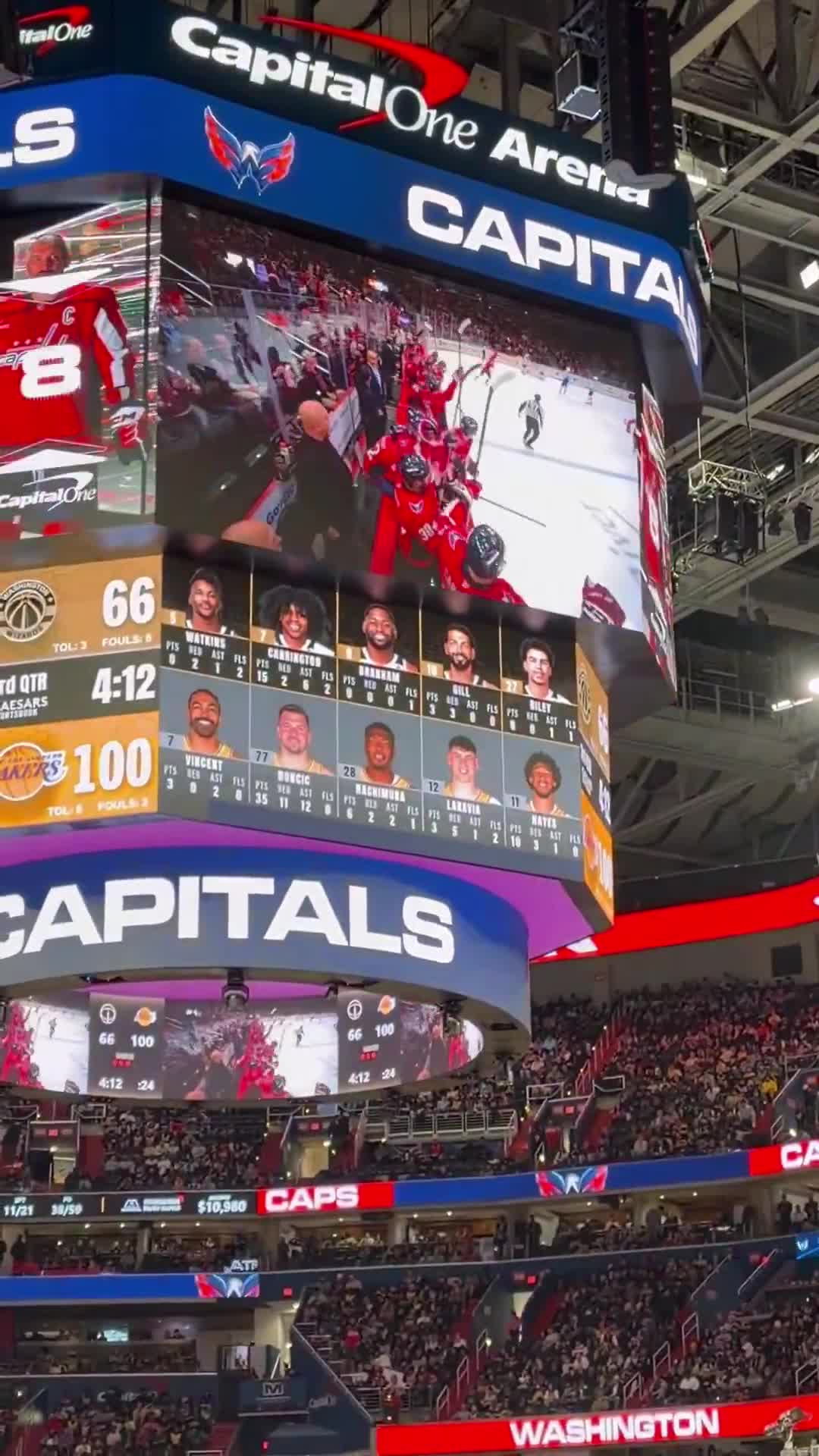 Alex Ovechkin introduced on the jumbotro...