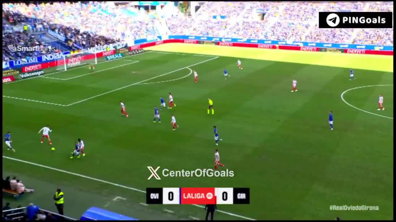 Ilyas Chaira fires the ball in and gets ...