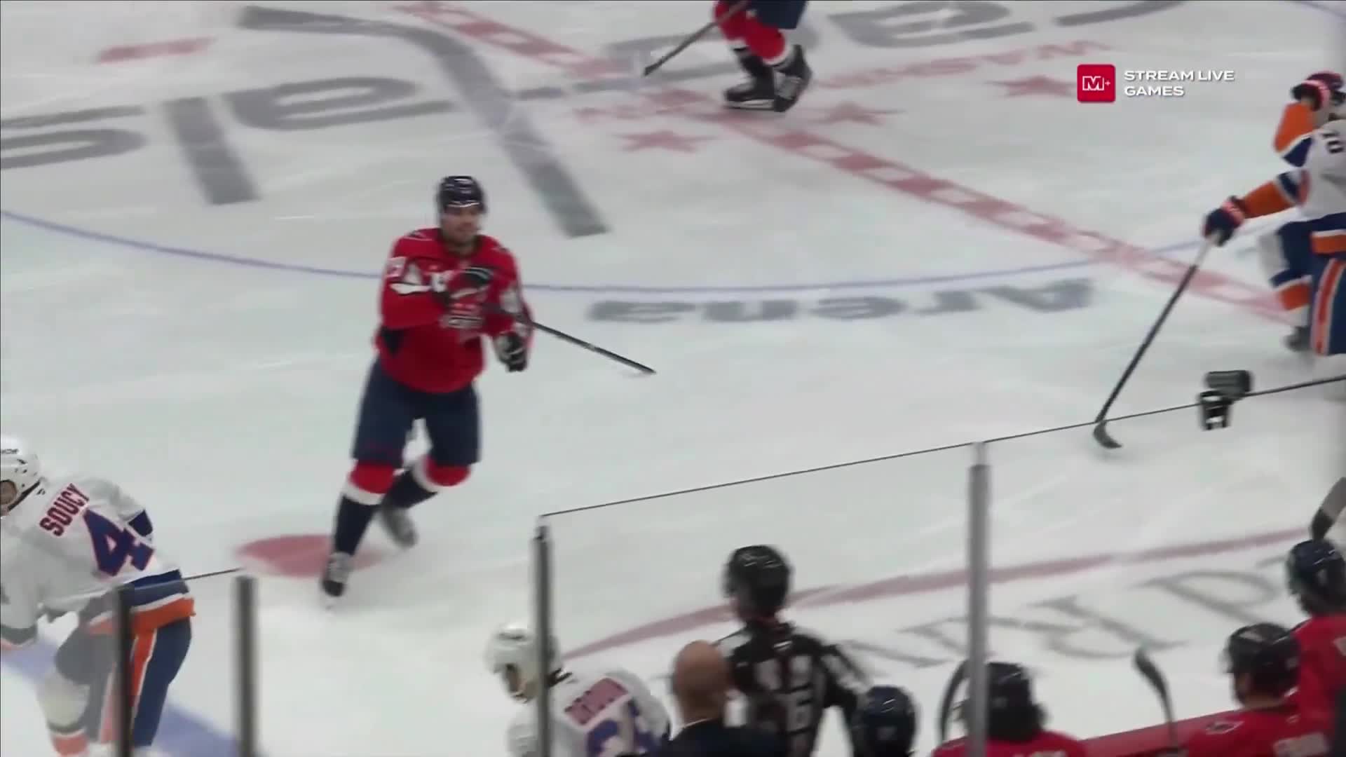 Tom Wilson LAYS OUT Simon Holmstrom in o...