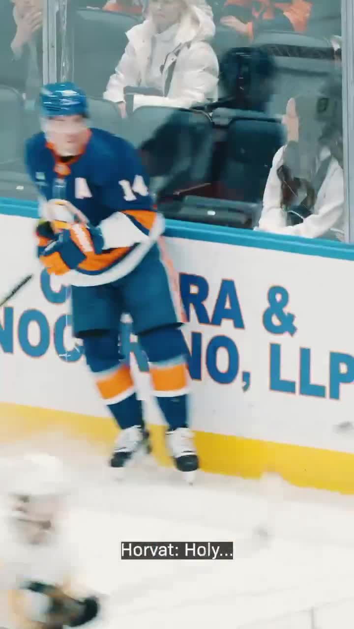 I ran into him. Poor guy. Bo Horvat ...