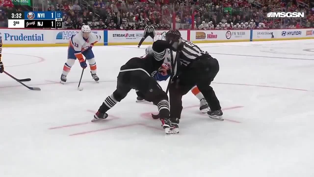 HORVAT WINS THE FACE OFF AND TAKES IT HI...