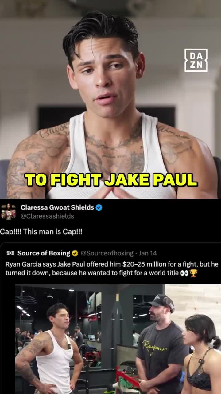 Ryan Garcia responds to Claressa Shields...