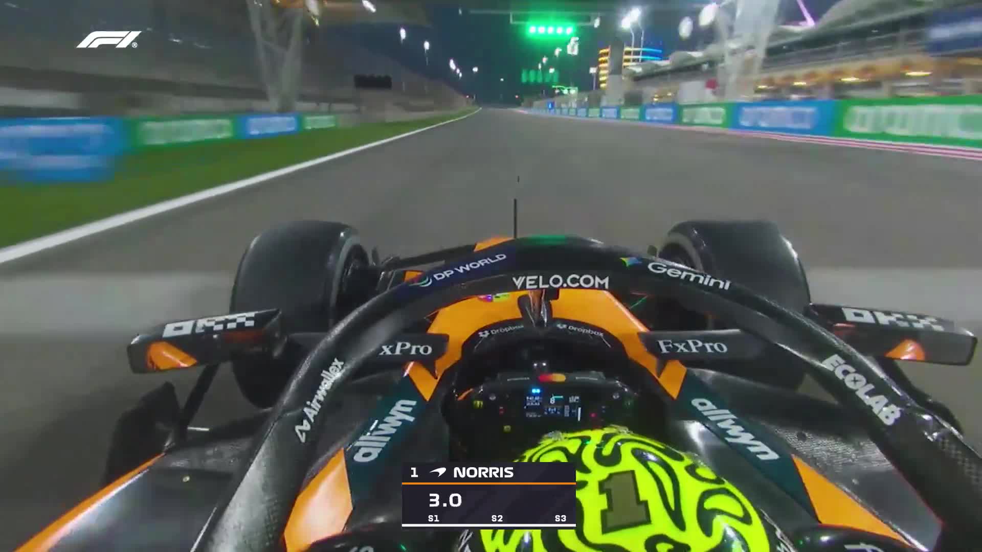 Onboard with Lando Norris, who set the f...