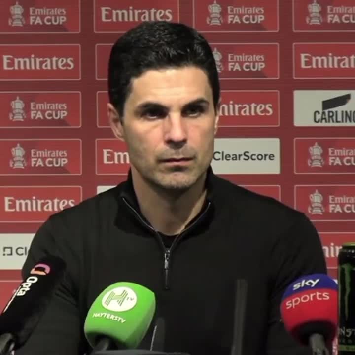 Mikel Arteta laughs off a question on if he has regrets after sending Ethan Nwaneri on loan.