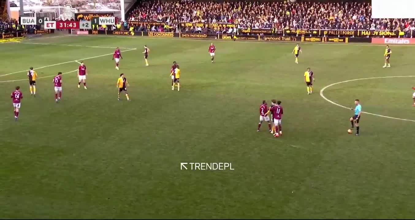 Full clip of the clashes between West Ham and Burton Albion players!