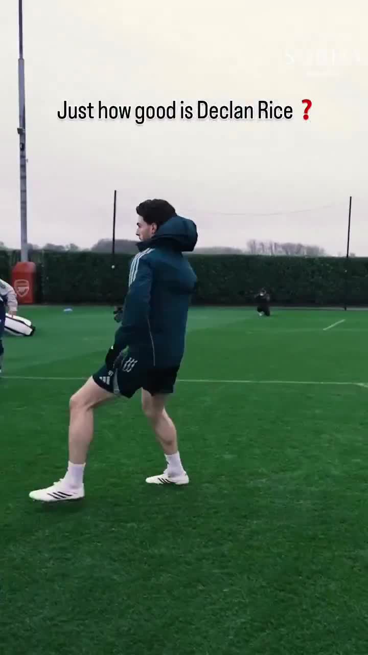 Declan Rice on Tuesday's training for th...