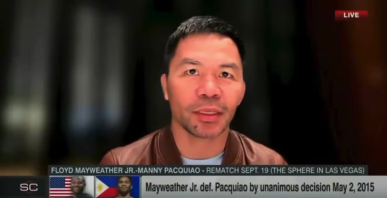 Manny Pacquiao says that Floyd Mayweathe...