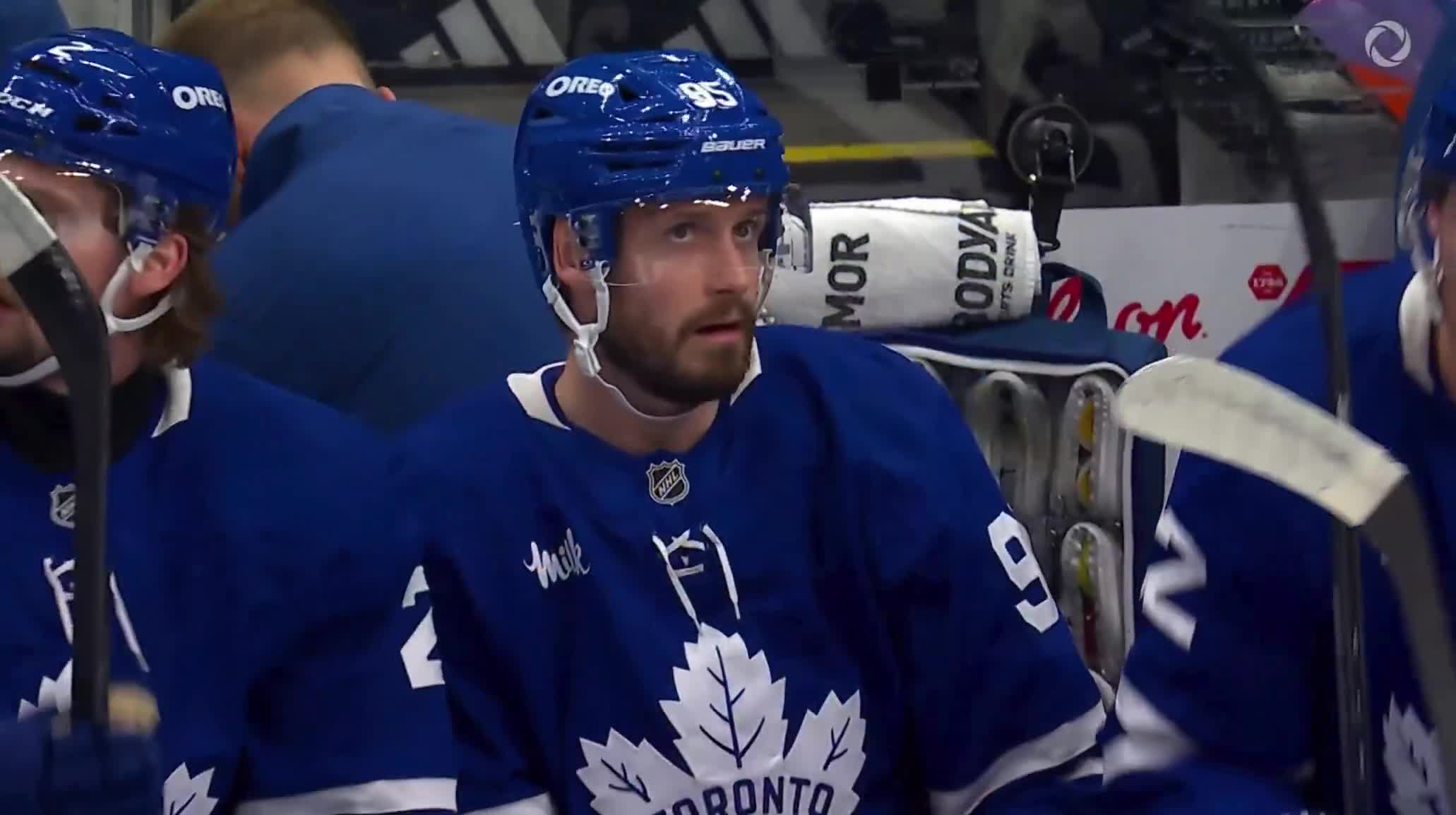 The Leafs honored their Olympians Oliver...