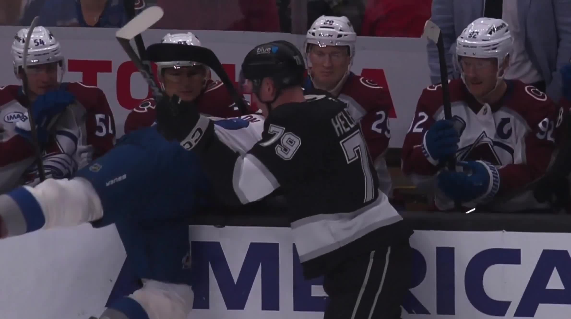 Samuel Helenius was trying to knock Josh...