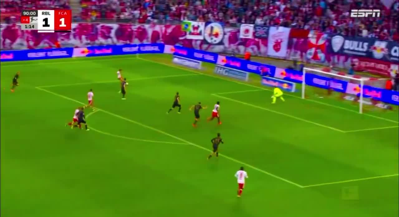 RB Leipzig [2 ]- 1 Augsburg - Keven Schlotterbeck 90+2' (OG)