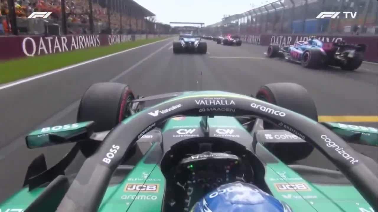 Alonso's onboard at the race start, abso...