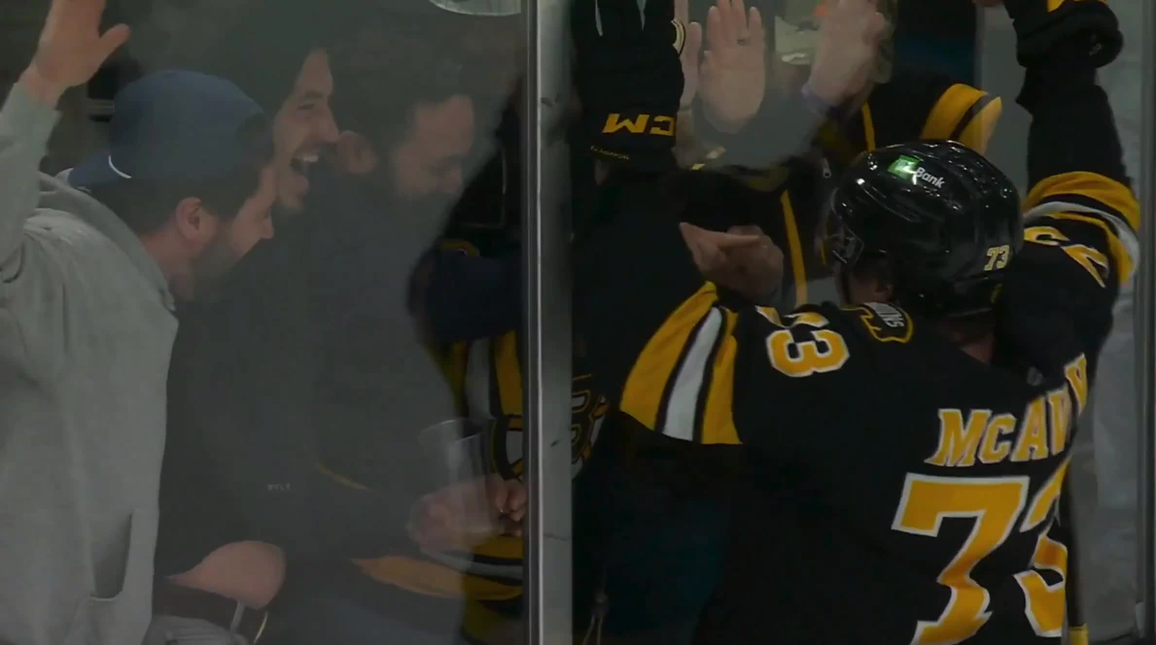 McAvoy's celly with the fan in the front...