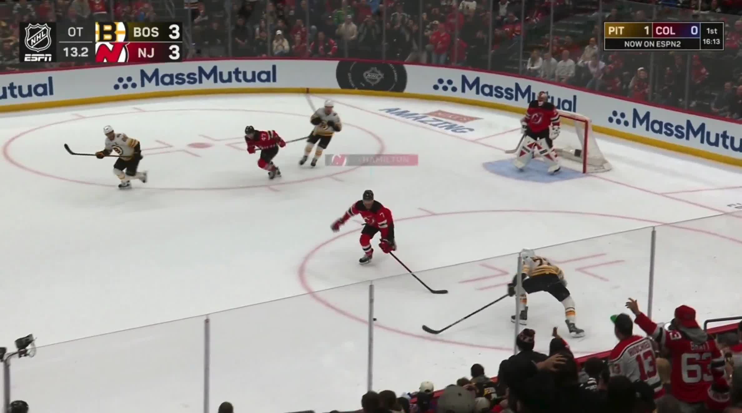 BRUINS HIT THE POST AND PAUL COTTER AT T...