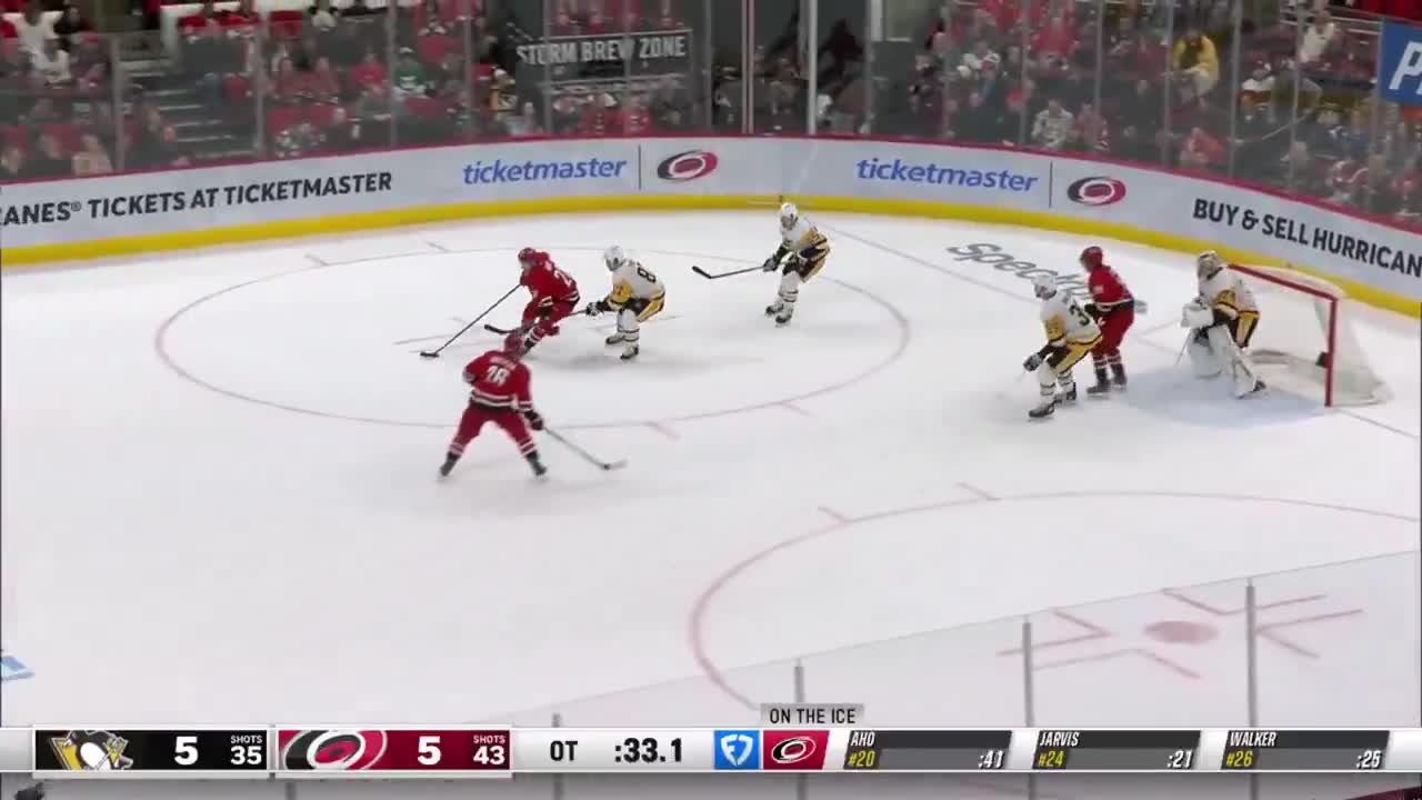 Aho finds Walker who rockets it home in OT