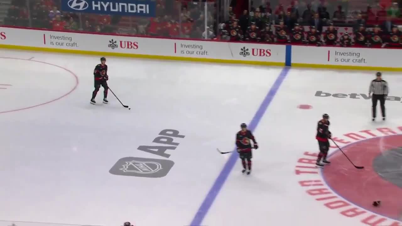 BRADY TKACHUK AND ANDERS LEE DROP EM RIGHT OFF THE OPENING FACE-OFF