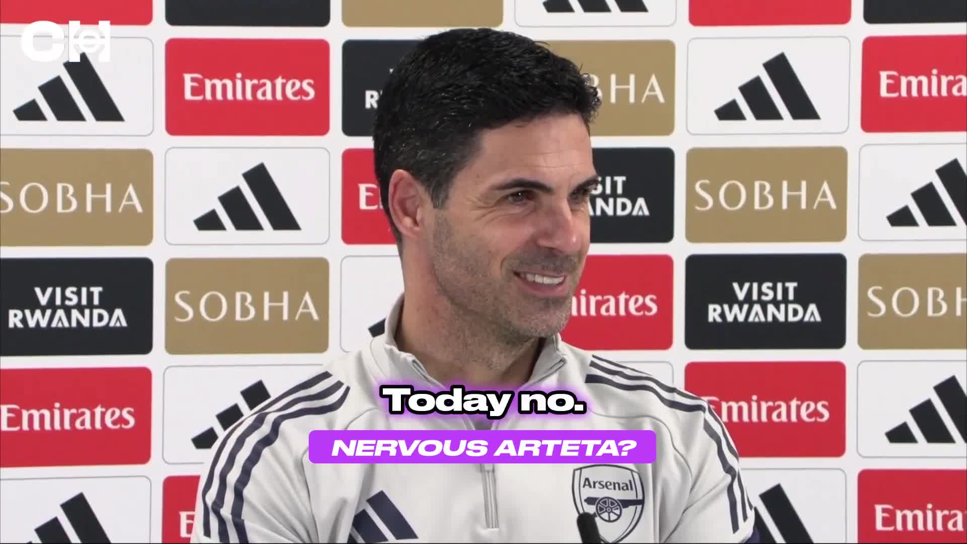 Arteta’s response to being asked if he feels 'nervous'…