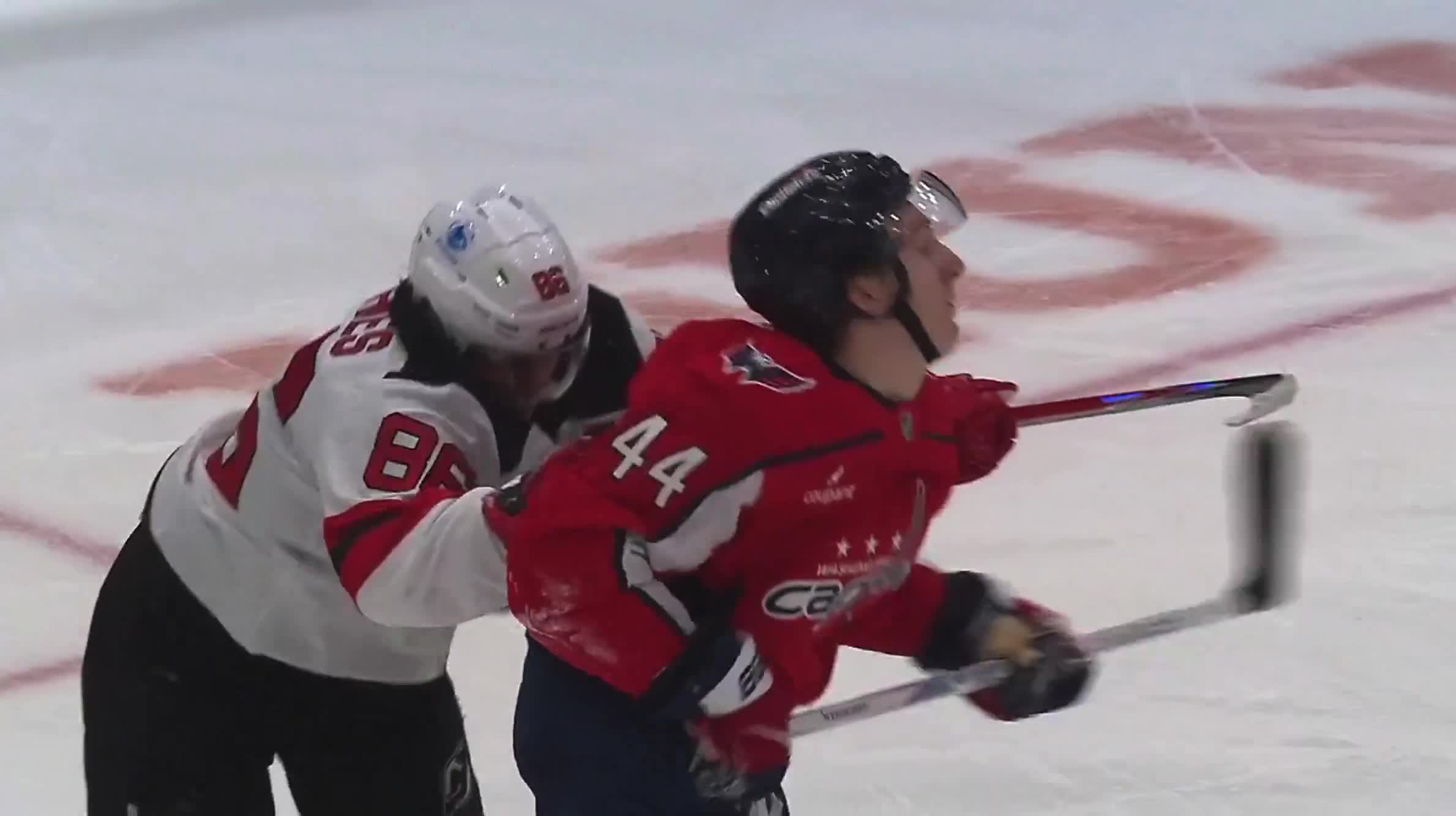 Cole Hutson and Jack Hughes were BATTLING in the 2nd period