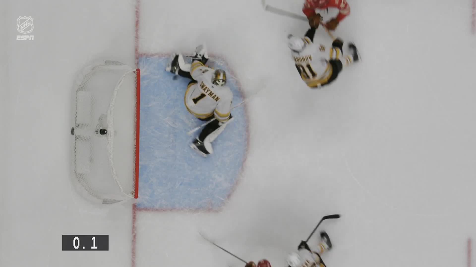 The Red Wings were a TENTH OF A SECOND away from leaving the 1st period with a 1-0 lead