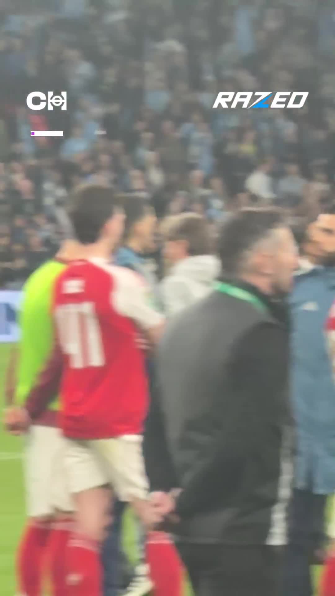 Andrea Berta consoling the players