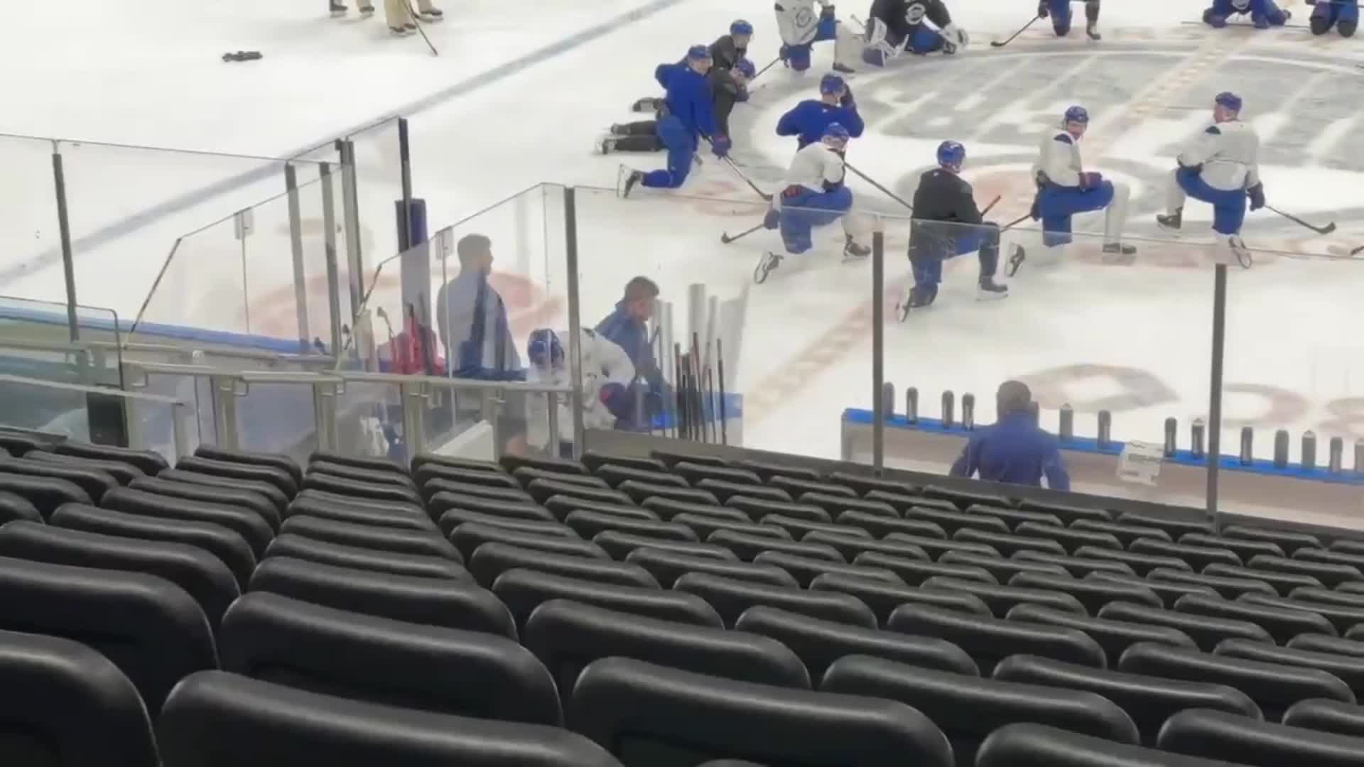 McDavid footage leaving practice today (2)