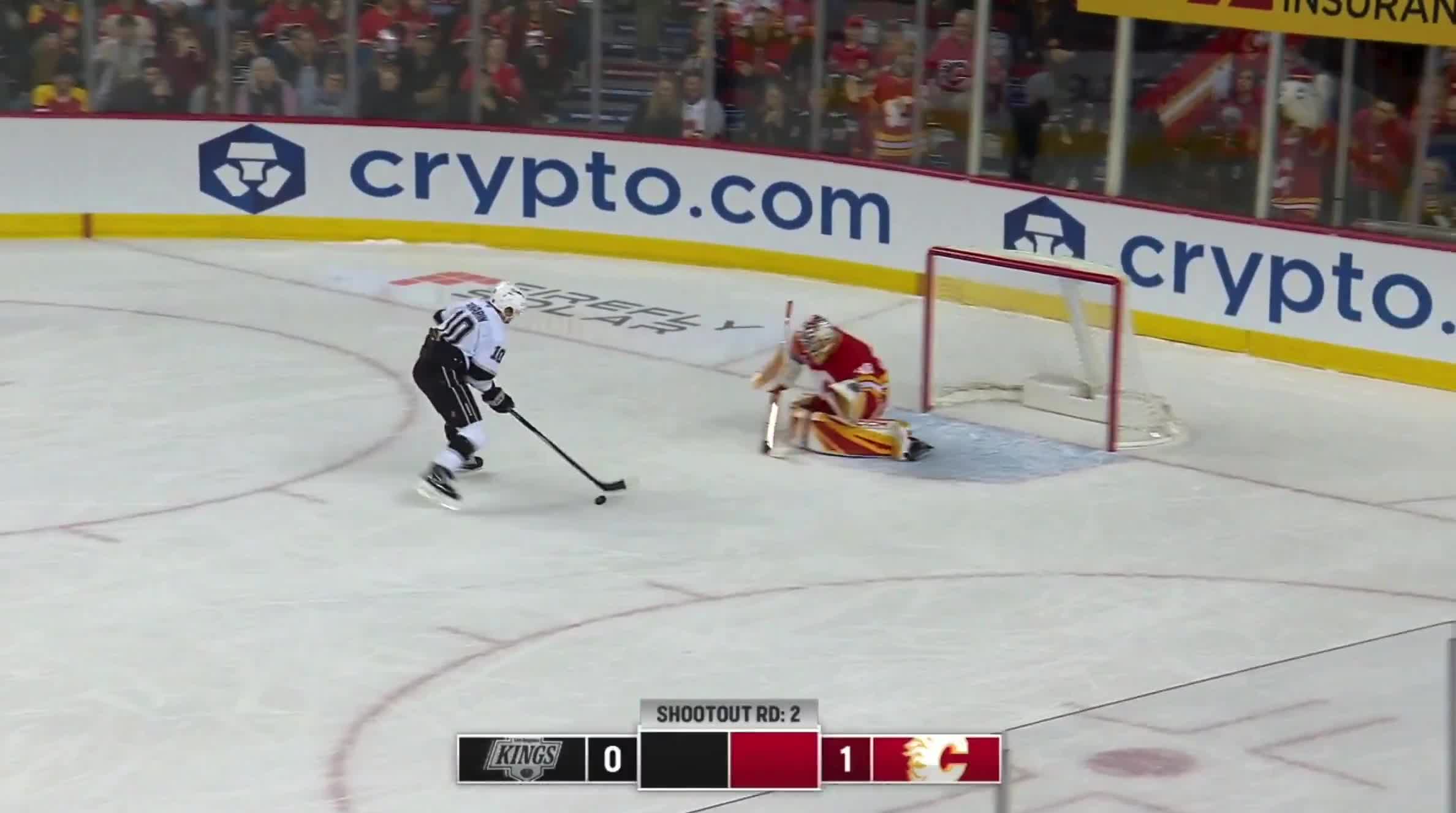 ARTEMI PANARIN LOBS THE PUCK OVER DUSTIN WOLF IN THE SHOOTOUT WHAT A GOAL
