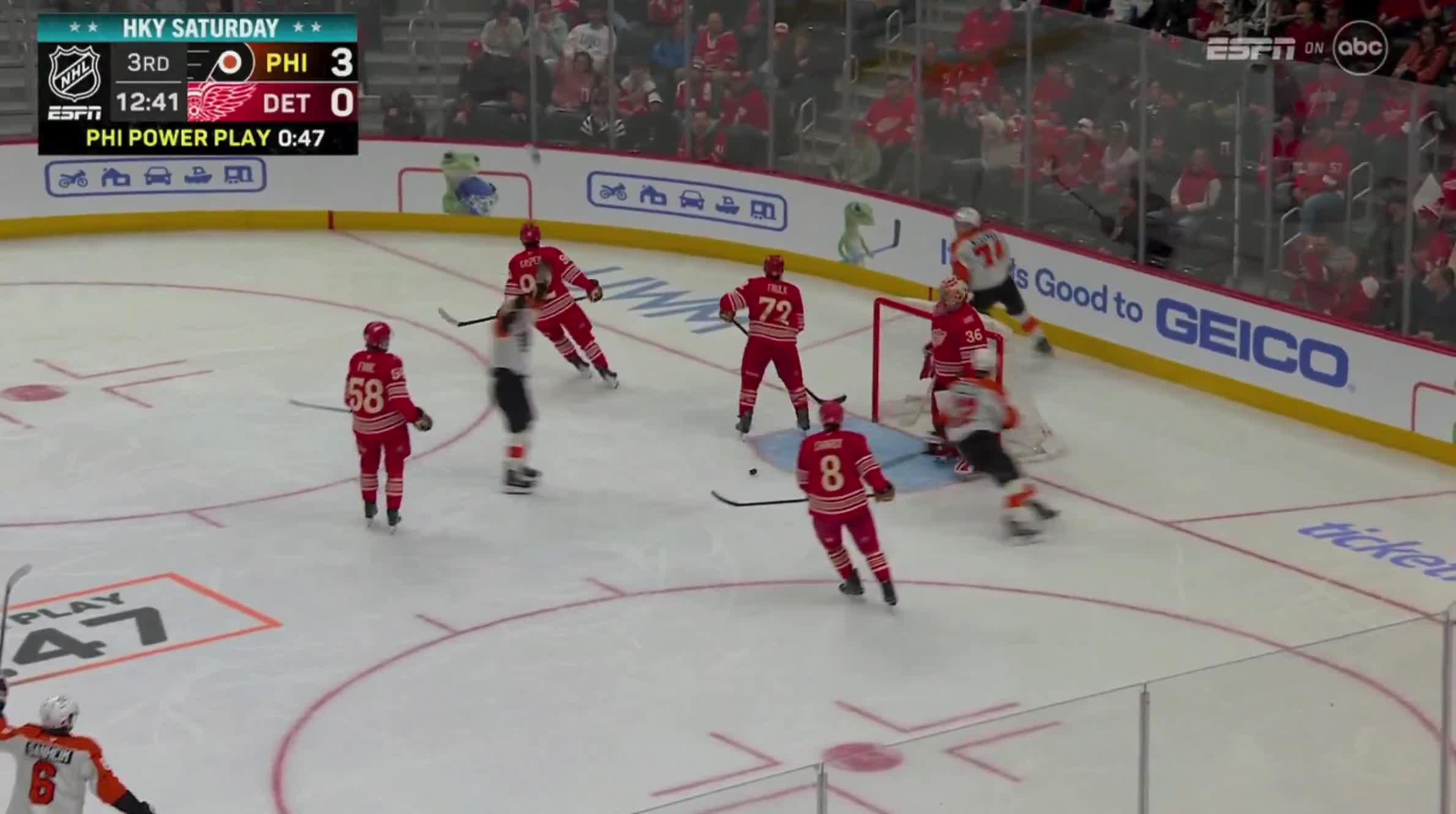 OWEN TIPPETT WALKS BEN CHIAROT AND ROOFS IT FOR THE HAT TRICK WHAT A GOAL
