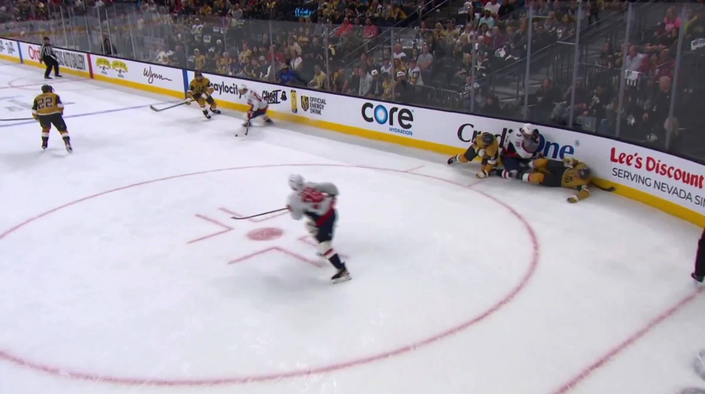 Scary moment as former Capital Nic Dowd collided head-first with Aliaksei Protas.