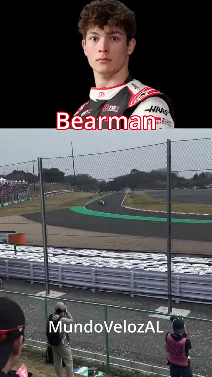 The view from spectators of Bearman’s accident