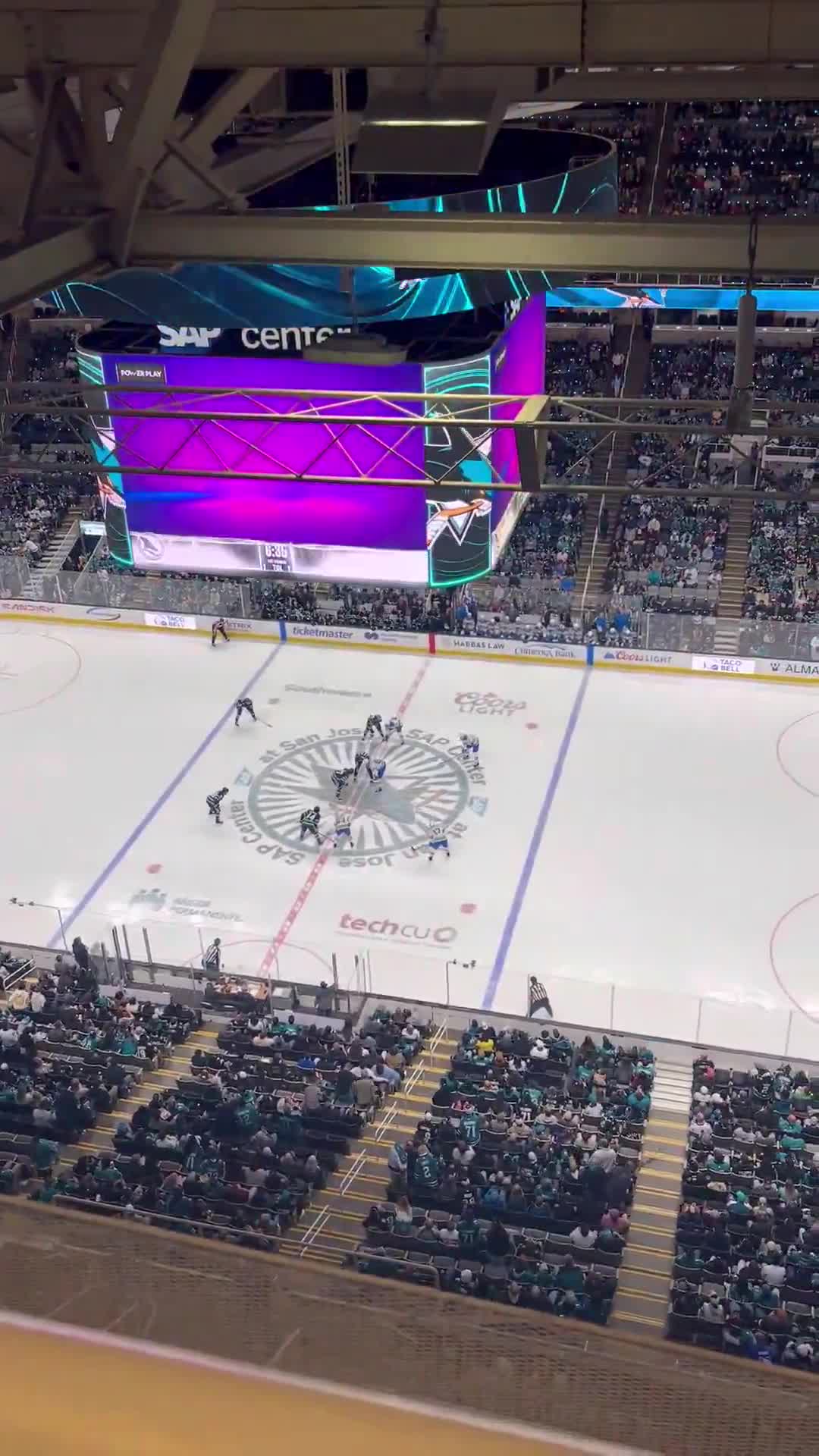 San Jose Sharks fans celebrate Celebrini hitting 100 points with loud MVP chants
