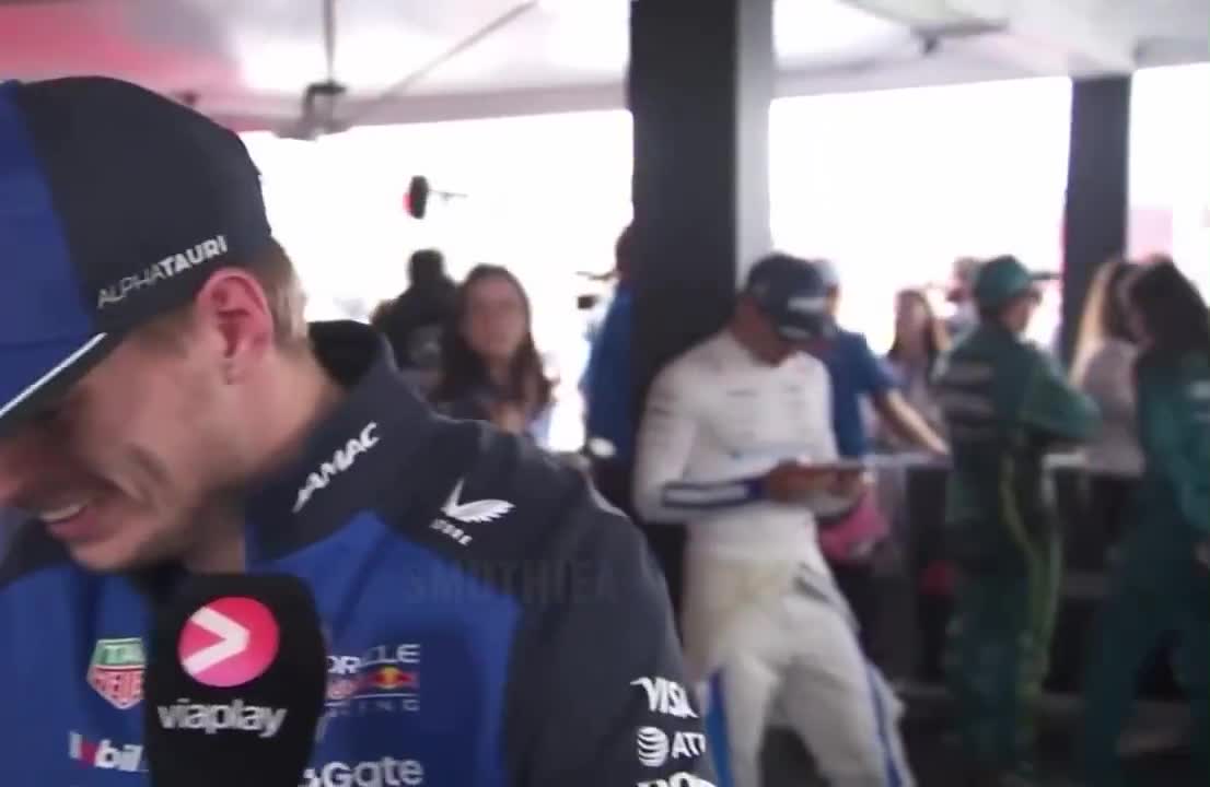 the full version of lando and max laughing about the battery situation
