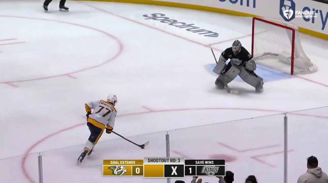 EVANGELITSA LOSES THE PUCK, KINGS WIN AND MOVE INTO THE 2ND WILDCARD SPOT