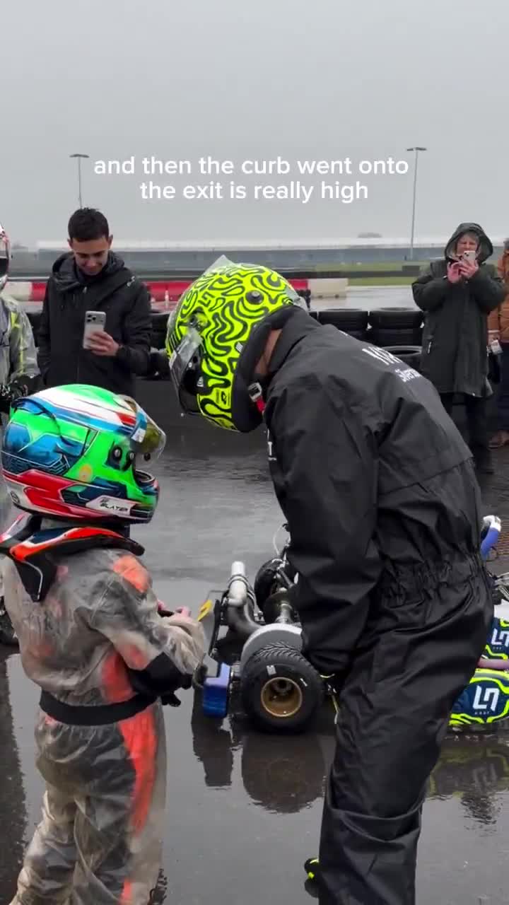 little bobby slater giving lando advice before he goes on track