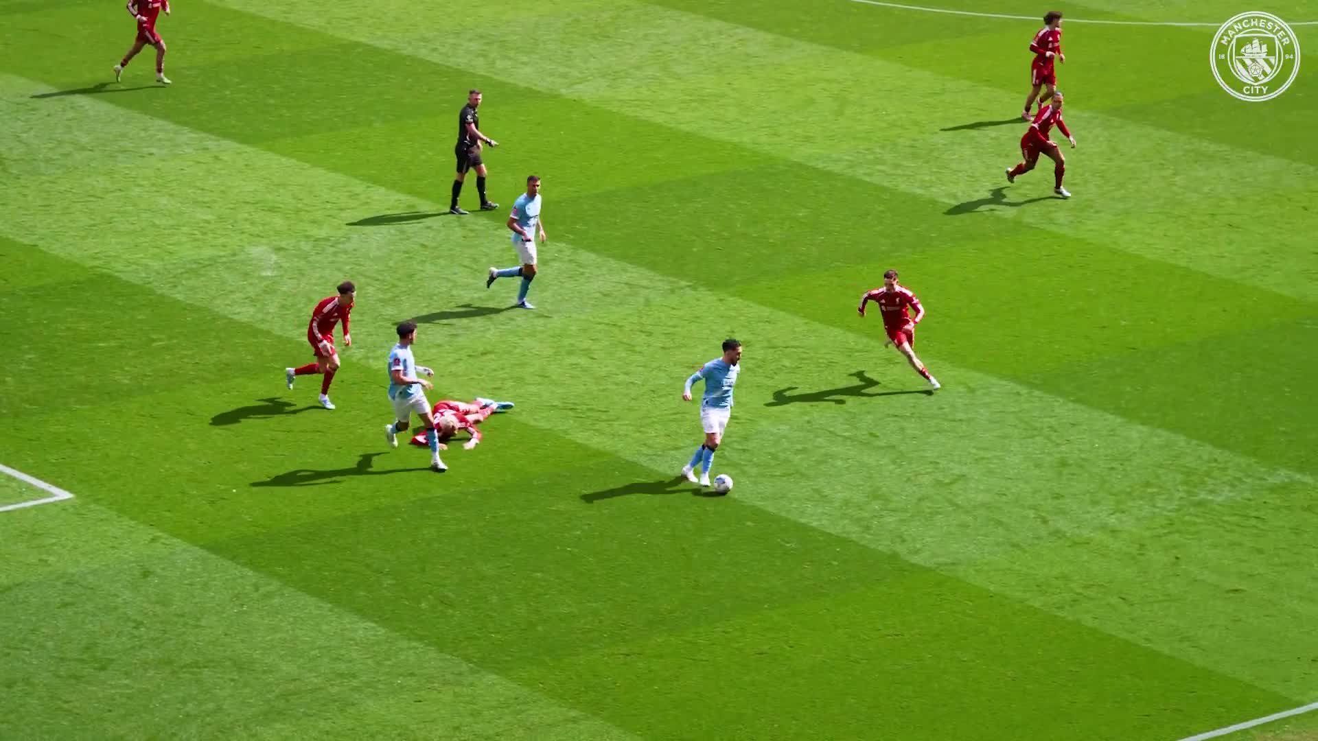 Rayan Cherki showcases his skills with the ball.