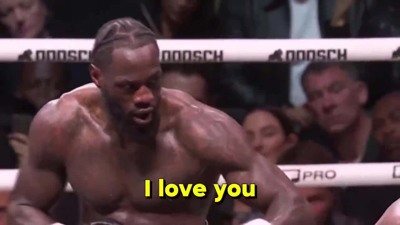Deontay Wilder before punching Derek Chisora