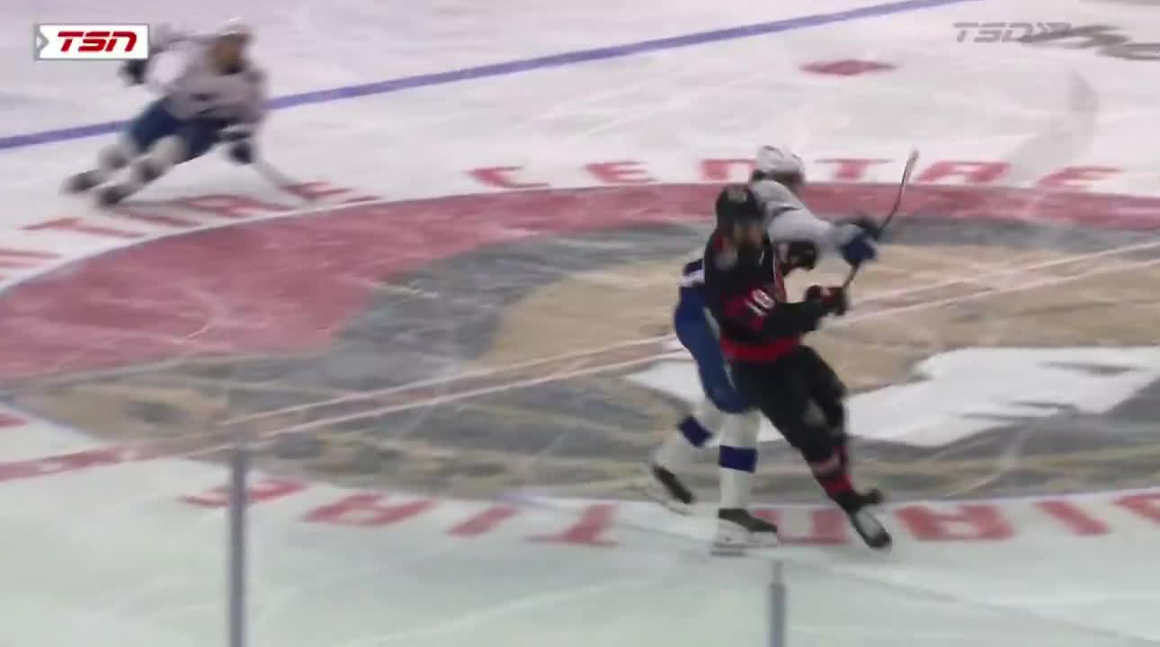 Connor Geekie didn't like a hit from Tim Stutzle and he let him know before everyone got involved